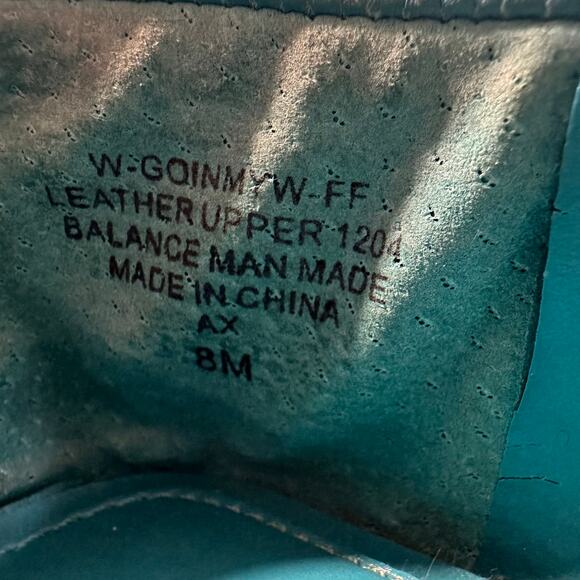 Westies Vtg Loafer Womens 8 Teal Leather Flat Slip On Round Toe White Stitching - Picture 9 of 11